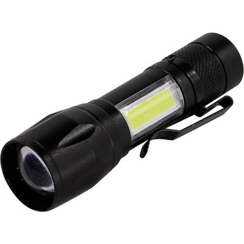 Светодиодный алюминиевый фонарь Smartbuy 3Вт LED+ 3 Вт COB, AA, черный (SBF-104)/180 - Магазин стабилизаторов напряжения Ток-Про